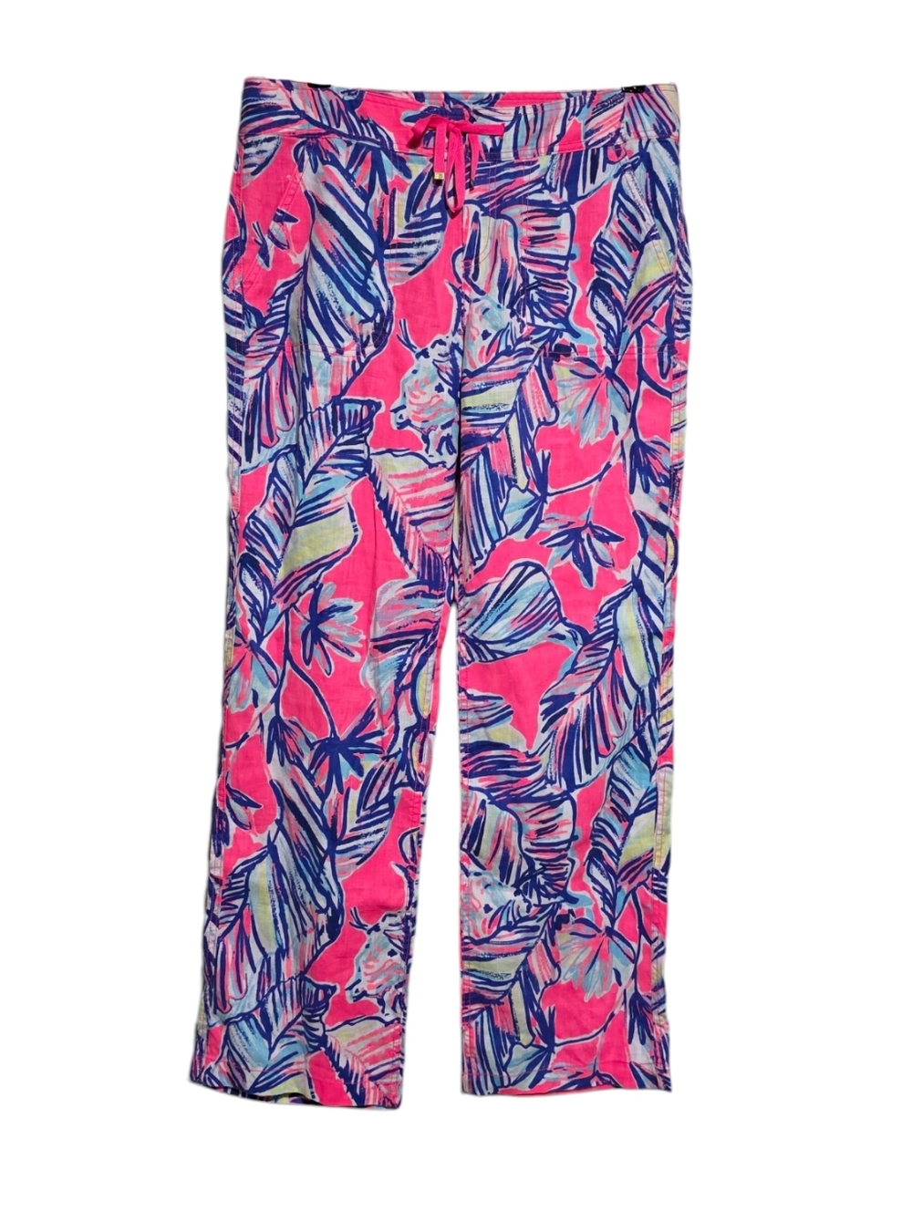 Lilly Pulitzer Galley pant in Tiki Pink Cabana Crazed Size 8 NWT
